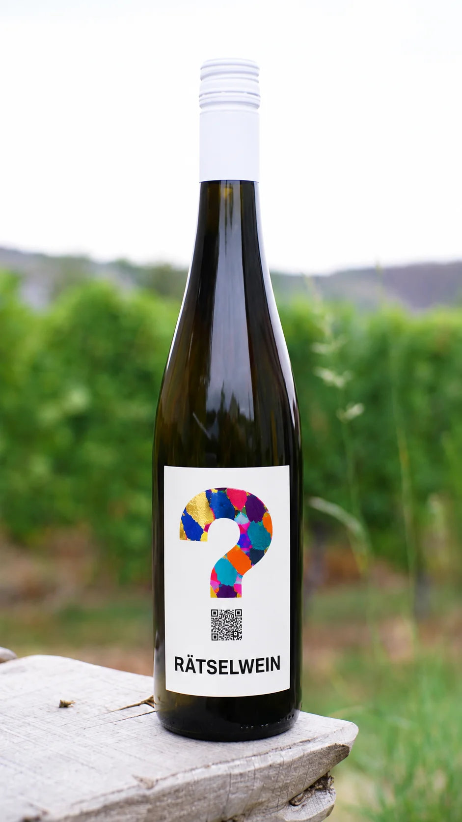 Rätselwein Der Entdecker Flasche mit neutralem Etikett